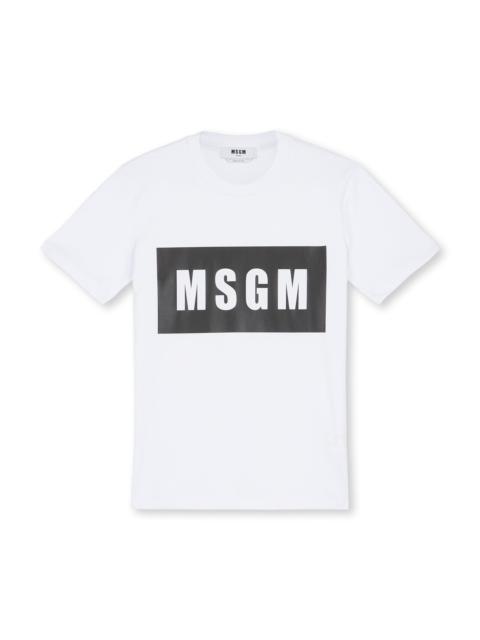 MSGM Crew neck T-shirt with MSGM box logo