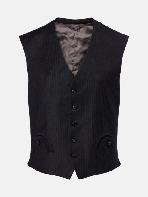 BLAZÉ MILANO Feral pinstriped virgin wool vest