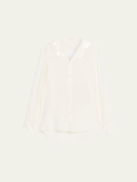 MM6 Maison Margiela Long-Sleeve Silk Shirt