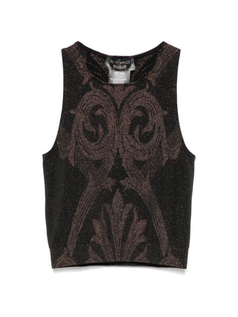 Wolford metallic jacquard crop top