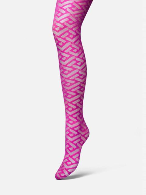 VERSACE La Greca Tulle Tights