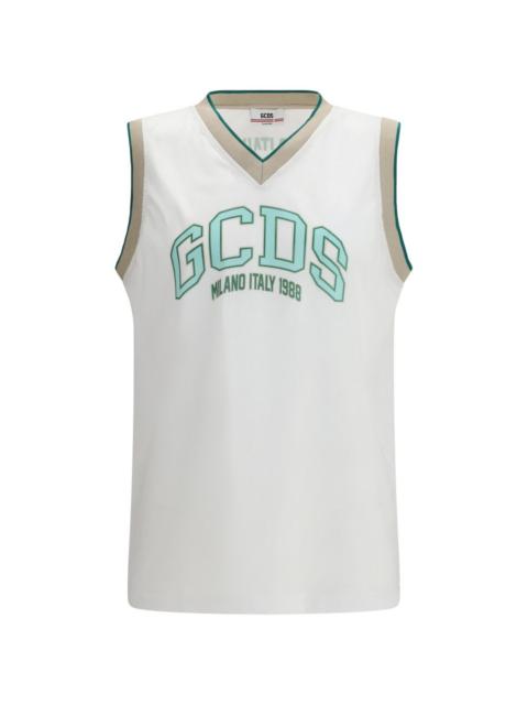 GCDS V-neck logo tank