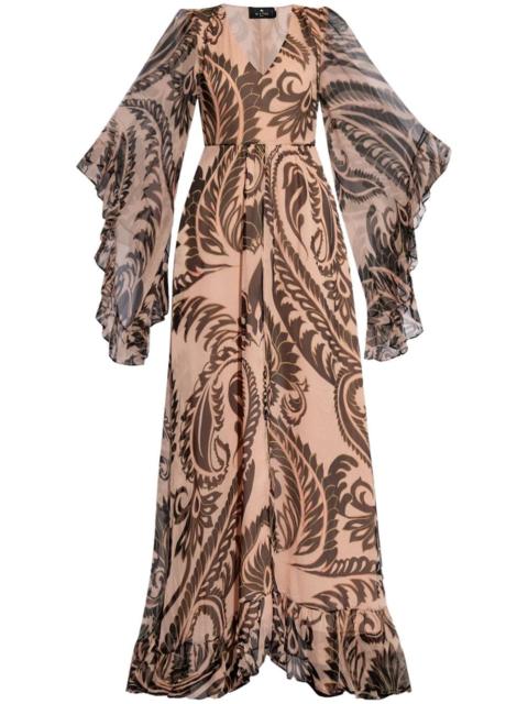 Etro graphic-print silk maxi dress