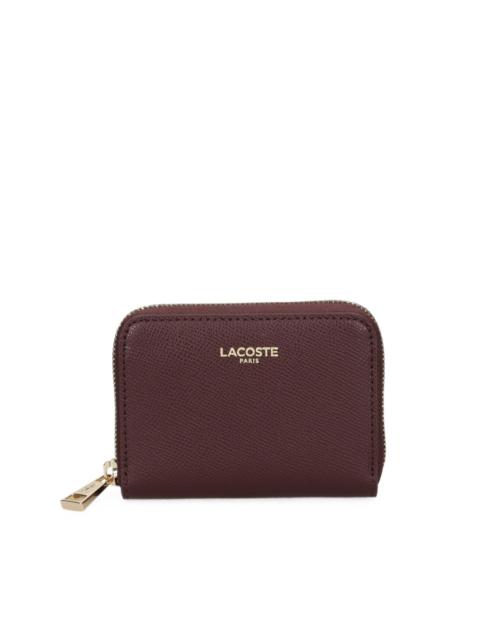 LACOSTE mini Champs-Élysées logo-print leather wallet