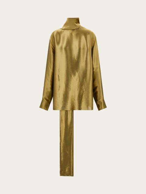 FERRAGAMO Liquid lamé blouse