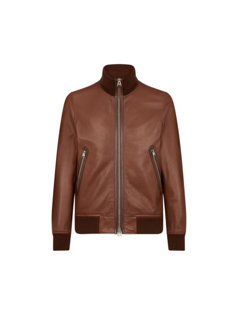 TOM FORD GRAIN LEATHER TRACK BOMBER