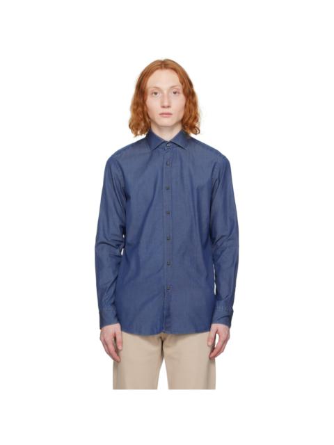 BOSS Blue Slim-Fit Denim Shirt