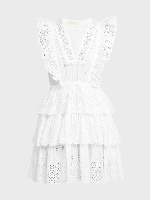 Lilith Broderie Anglaise Mini Smock Dress