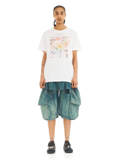 Collina Strada WHITE NO RAIN, NO FLOWERS RHINESTONE GRAPHIC TEE