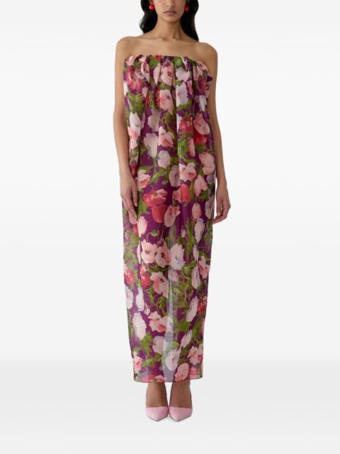CAROLINA HERRERA poppy-print maxi dress
