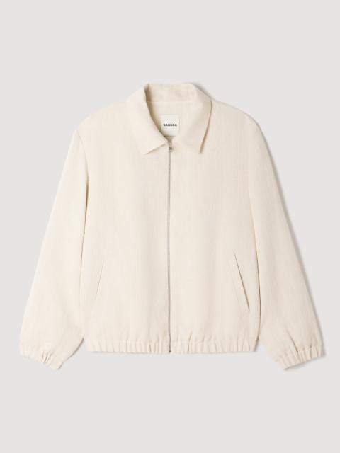 Sandro COTTON ZIP-UP JACKET