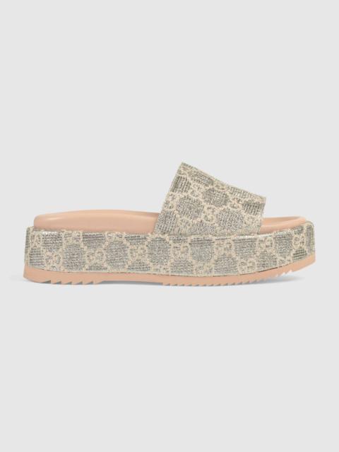 GUCCI Women's GG lamé slide sandal