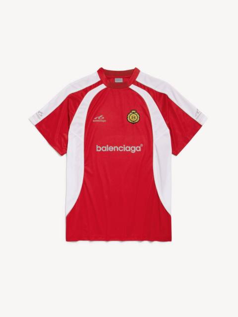 BALENCIAGA Men's Soccer Oversized T-shirt in Red