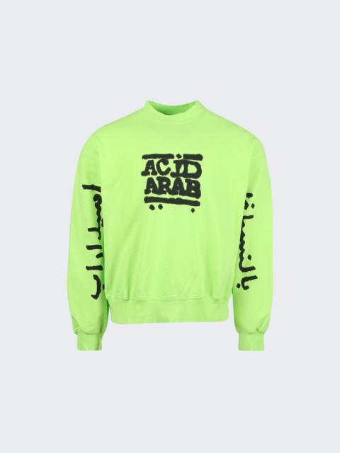 BALENCIAGA Classic Crewneck Fluo Green
