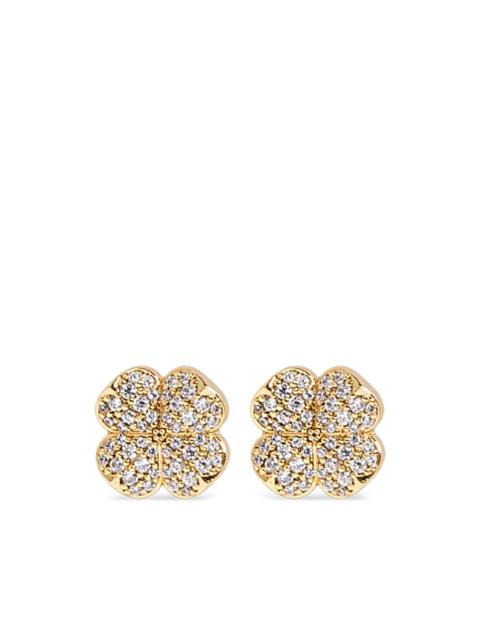 kate spade crystal-embellished flower-shaped earrings