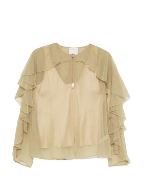 forte_forte layered-design blouse