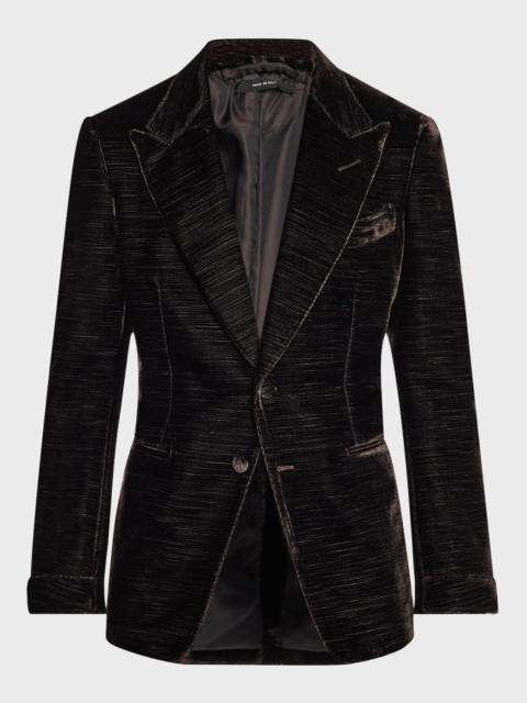 TOM FORD Men's Shelton Velvet Faille Cocktail Jacket
