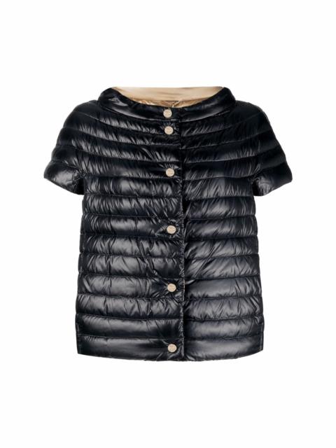 short-sleeve puffer jacket