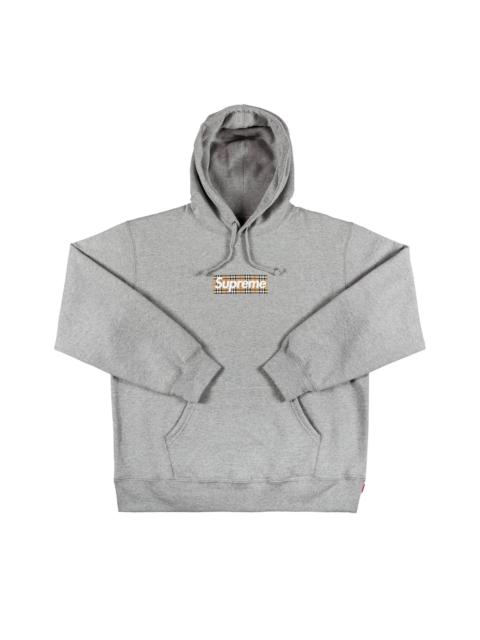 Supreme x Burberry Box Logo Hooded Sweatshirt 'Heather Grey'