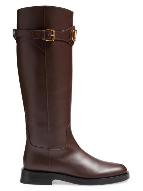 Valentino Women's VLogo Signature 30MM Calfskin Boots - Fondant