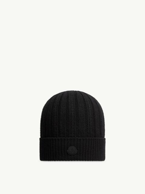 Moncler Rib-Knit Wool Beanie