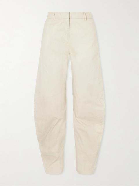 Acne Studios Coated Organic Cotton-twill Barrel-leg Pants