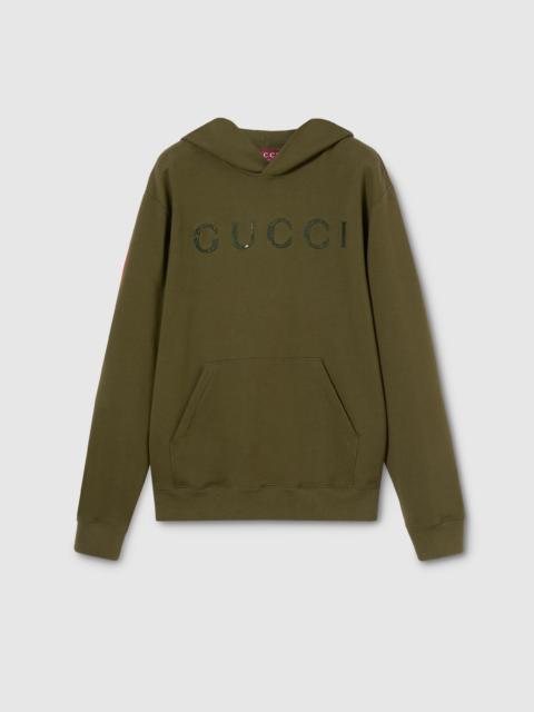 GUCCI Cotton jersey sweatshirt with embroidery