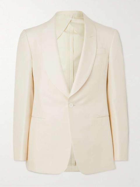 Slim-Fit Silk Tuxedo Jacket