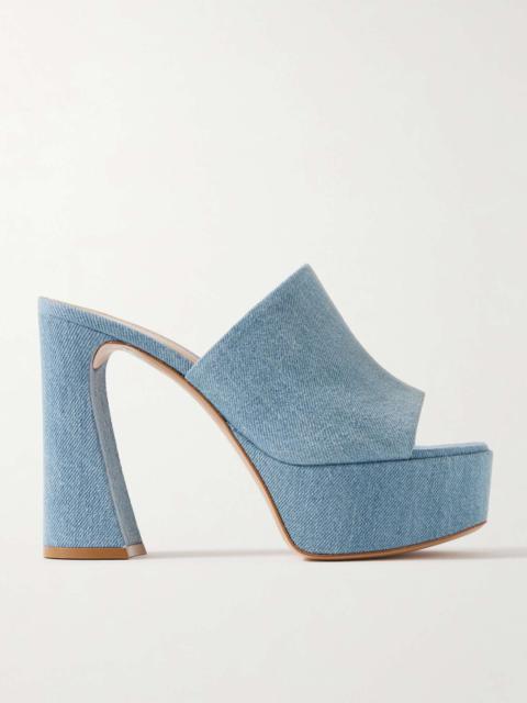 Holly 70 denim platform mules