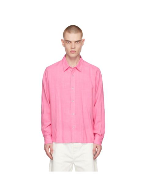 Pink Press-Stud Shirt