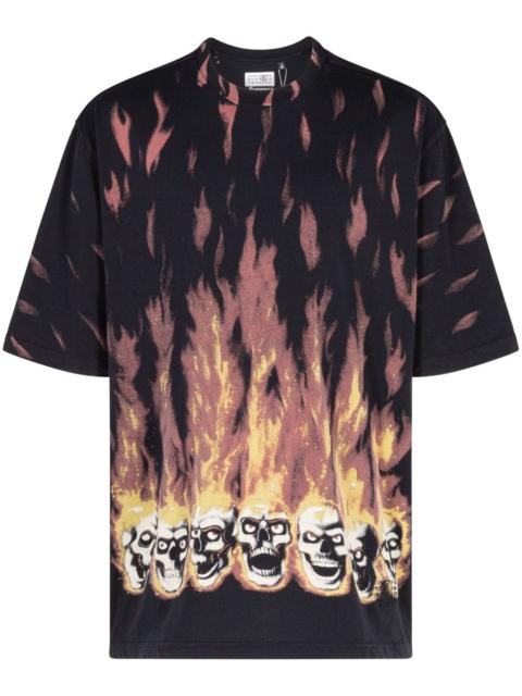 x MM6 Maison Margiela flame-print T-shirt