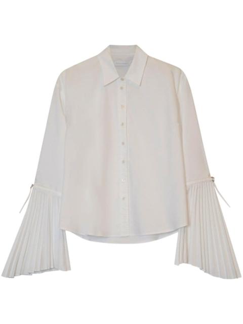 SIMKHAI Jordy pleat-detailing shirt