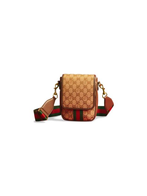 Gucci x Palace GG-P Canvas Messenger Bag With Web Shoulder Strap 'Beige'