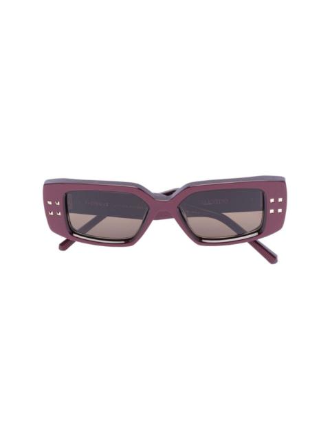 Valentino Rockstud rectangle frame sunglasses