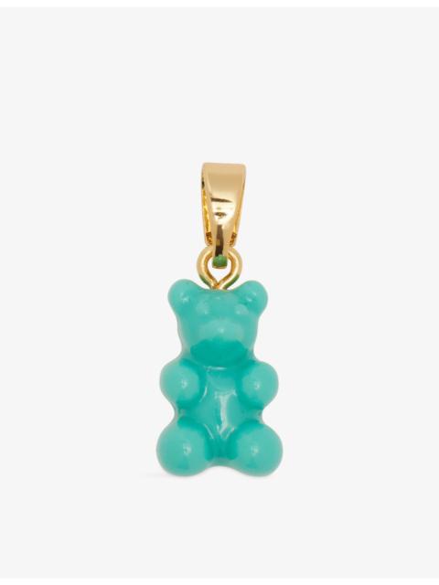 CRYSTAL HAZE Nostalgia 18ct yellow-gold plated brass and enamel bear connector