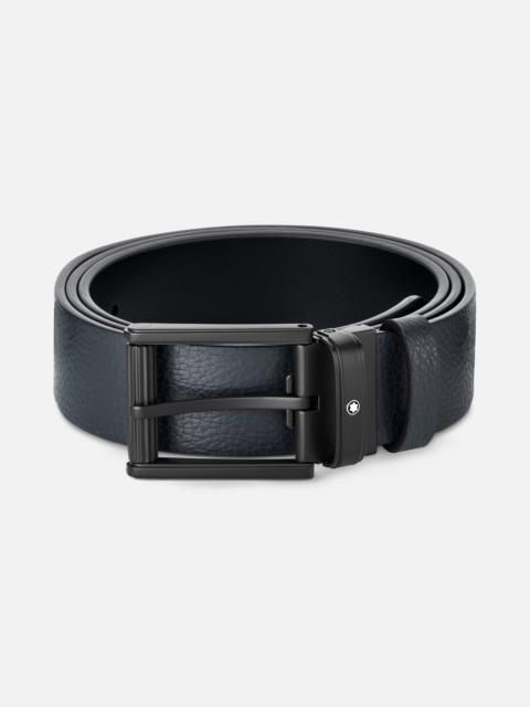 Montblanc Blue/black 35 mm reversible leather belt