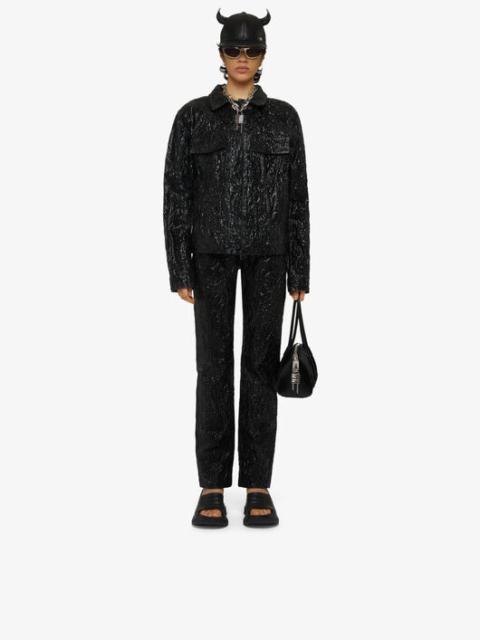 Givenchy JACKET IN CRACKLED PAINTED DENIM