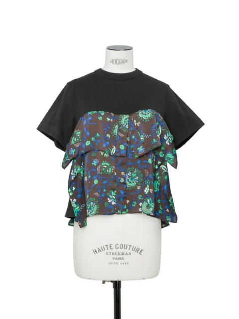 sacai Floral Print x Cotton Jersey T-Shirt