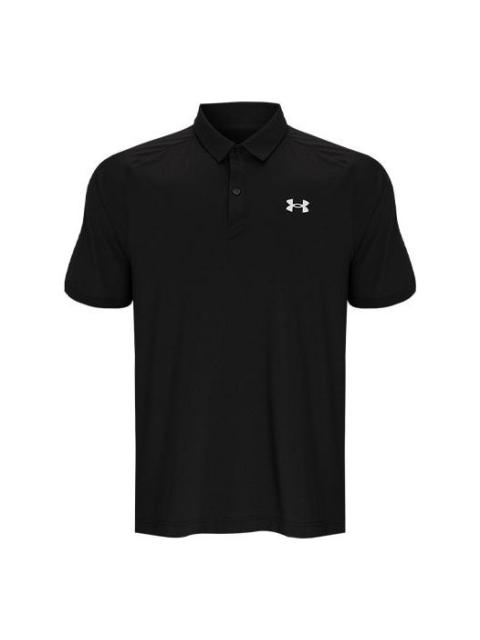 Under Armour Men's Under Armour Golf Sports Breathable Loose Short Sleeve polo Black 1365512-001