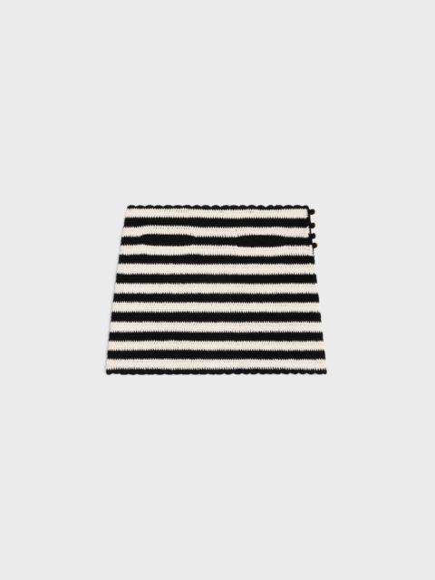 CELINE striped mini skirt in crocheted cotton