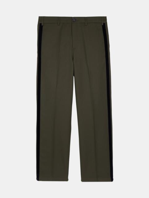 The Kooples KHAKI WOOL BLEND WIDE-LEG TROUSERS