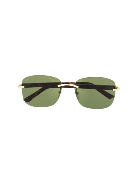 C Décor rimless rectangular-frame sunglasses