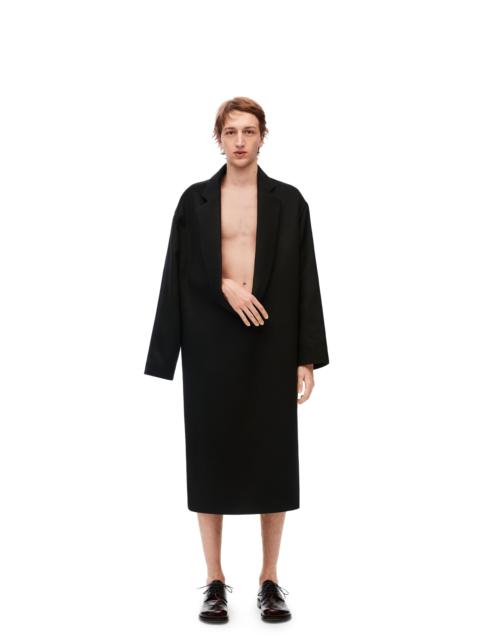 Loewe Scoop collar coat in wool and cashmere