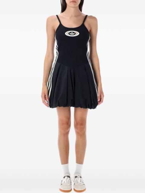 adidas balloon-skirt three-stripe mini day dress