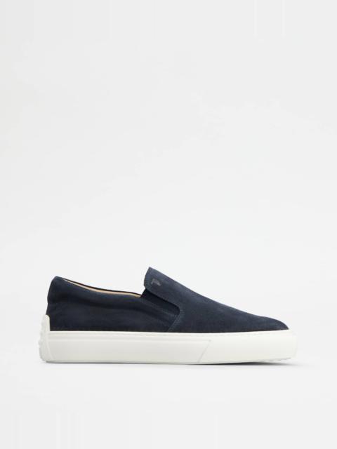 Tod's SLIP-ONS IN SUEDE - BLUE