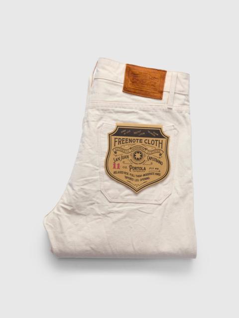 FREENOTE CLOTH "Natural Rinsed Portola" 11oz Selvedge Canvas Pant - Tapered Fit