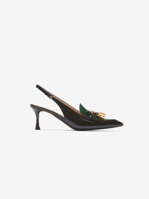 N°21 LOCK-EMBELLISHED SLINGBACK PUMPS