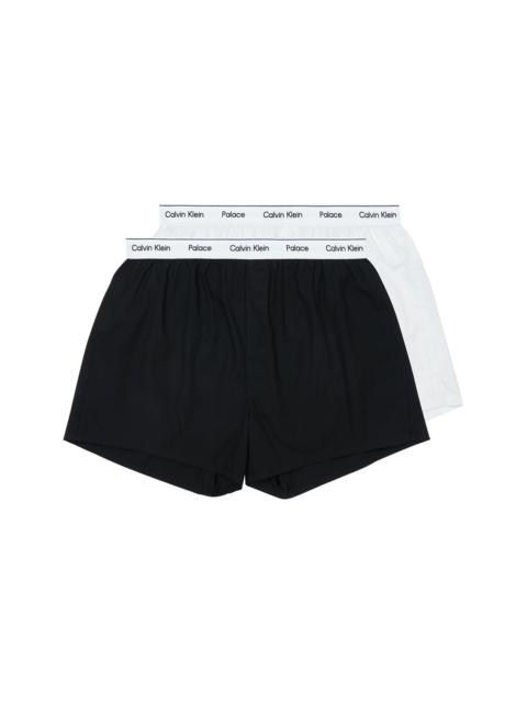 PALACE CK1 PALACE WOVEN BOXERS 2PK CLASSIC WHITE / BLACK