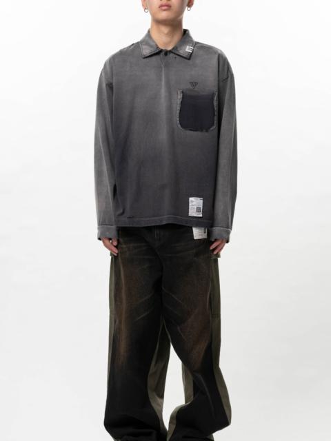 Maison MIHARAYASUHIRO Sun Faded Like Collared Long Sleeve T-shirt