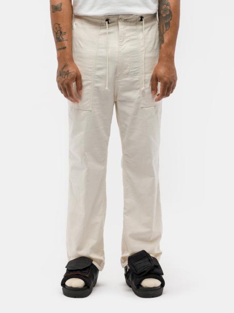 String Fatigue Pants in White